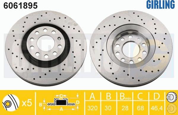 Girling 6061895 - Bremžu diski adetalas.lv