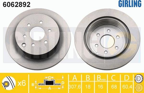 Girling 6062892 - Bremžu diski adetalas.lv