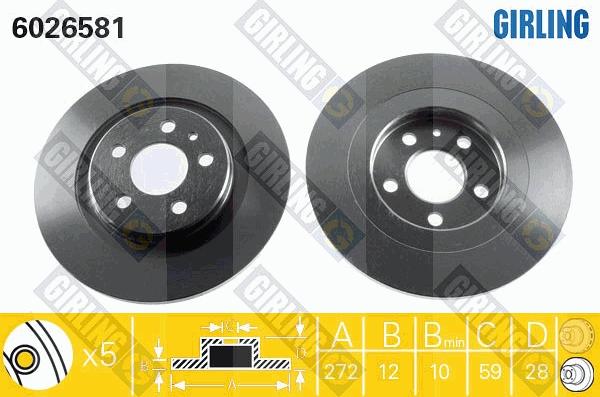 Girling 6026581 - Bremžu diski adetalas.lv