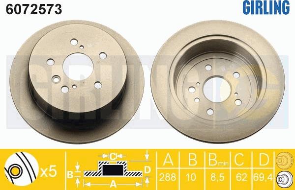 Girling 6072573 - Bremžu diski adetalas.lv