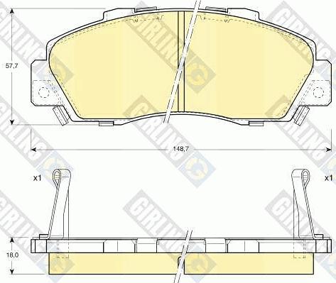 Girling 6109959 - Bremžu uzliku kompl., Disku bremzes adetalas.lv