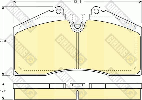 Girling 6109662 - Bremžu uzliku kompl., Disku bremzes adetalas.lv