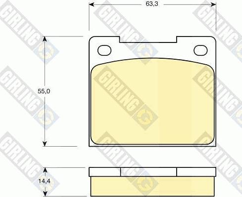 Girling 6105331 - Bremžu uzliku kompl., Disku bremzes adetalas.lv