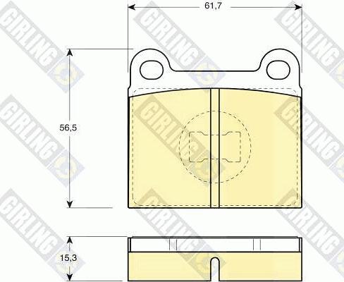 Girling 6106482 - Bremžu uzliku kompl., Disku bremzes adetalas.lv