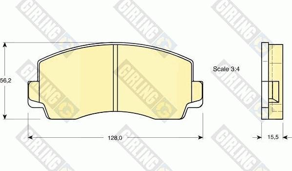 Girling 6101809 - Bremžu uzliku kompl., Disku bremzes adetalas.lv