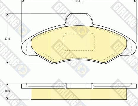 Girling 6108973 - Bremžu uzliku kompl., Disku bremzes adetalas.lv