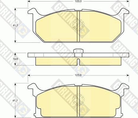 Girling 6103829 - Bremžu uzliku kompl., Disku bremzes adetalas.lv