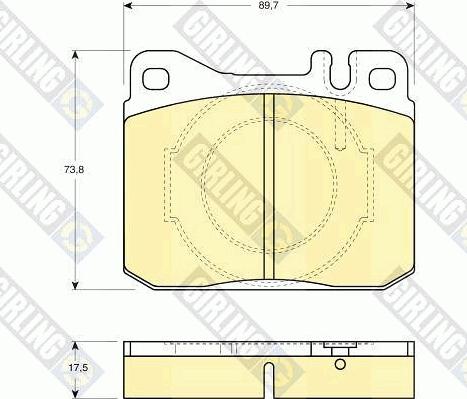 Girling 6102642 - Bremžu uzliku kompl., Disku bremzes adetalas.lv