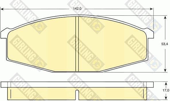 Girling 6107479 - Bremžu uzliku kompl., Disku bremzes adetalas.lv