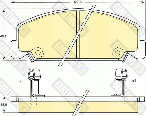 Girling 6107649 - Bremžu uzliku kompl., Disku bremzes adetalas.lv