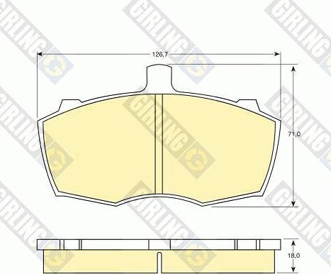 Girling 6107601 - Bremžu uzliku kompl., Disku bremzes adetalas.lv