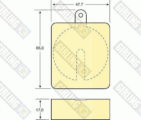 Girling 6107049 - Bremžu uzliku kompl., Disku bremzes adetalas.lv