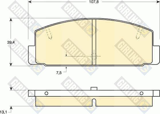 Girling 6110279 - Bremžu uzliku kompl., Disku bremzes adetalas.lv