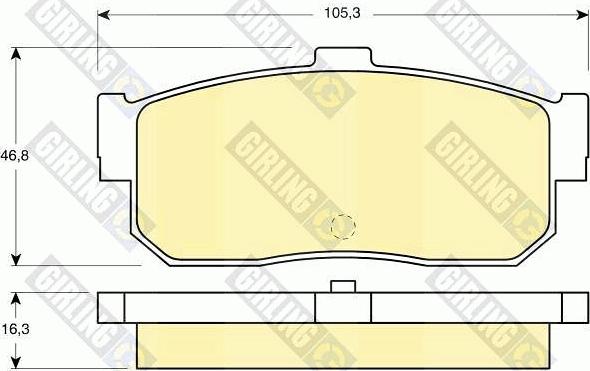 Girling 6111729 - Bremžu uzliku kompl., Disku bremzes adetalas.lv