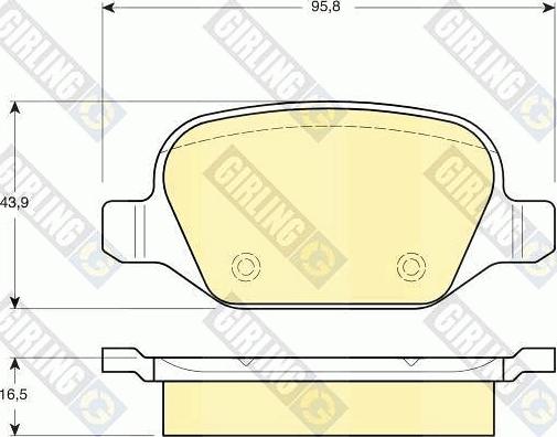 Girling 6113961 - Bremžu uzliku kompl., Disku bremzes adetalas.lv