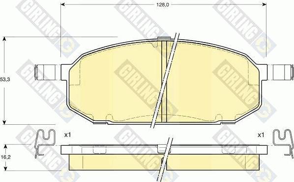 Girling 6131539 - Bremžu uzliku kompl., Disku bremzes adetalas.lv