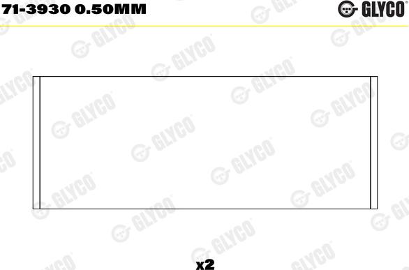 Glyco 71-3930 0.50mm - Klaņa gultnis adetalas.lv