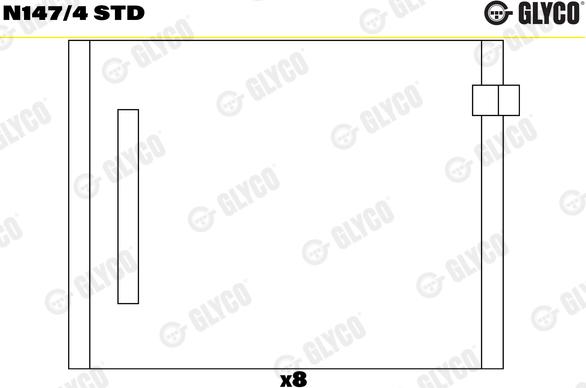 Glyco N147/4 STD - Sadales vārpstas gultnis adetalas.lv