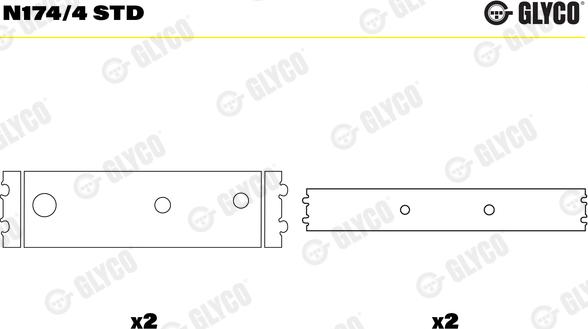 Glyco N174/4 STD - Sadales vārpstas gultnis adetalas.lv