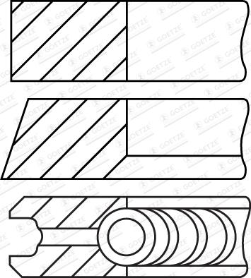 Goetze Engine 08-439107-10 - Virzuļa gredzenu komplekts adetalas.lv