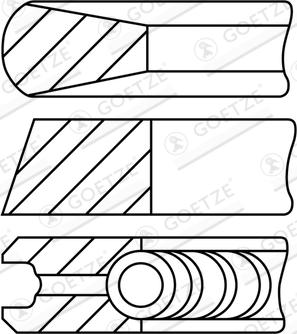 Goetze Engine 08-743400-10 - Virzuļa gredzenu komplekts adetalas.lv