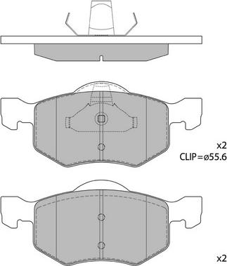 Hagen GP1519 - Bremžu uzliku kompl., Disku bremzes adetalas.lv