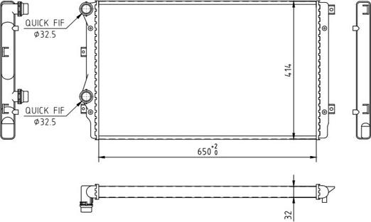 Hart 605 992 - Radiators, Motora dzesēšanas sistēma adetalas.lv