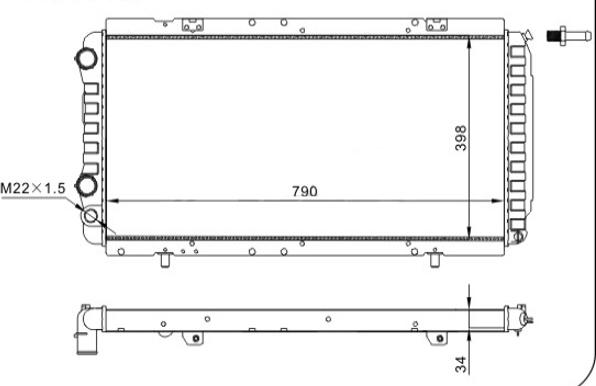 Hart 600 919 - Radiators, Motora dzesēšanas sistēma adetalas.lv