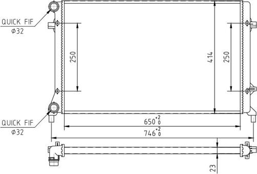 Hart 608 017 - Radiators, Motora dzesēšanas sistēma adetalas.lv