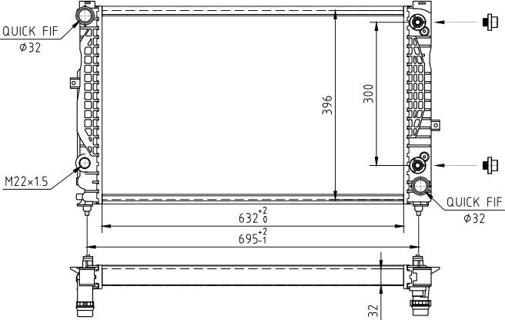 Hart 603 085 - Radiators, Motora dzesēšanas sistēma adetalas.lv