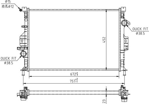 Hart 616 610 - Radiators, Motora dzesēšanas sistēma adetalas.lv