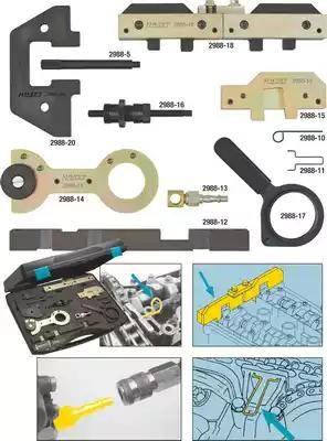 HAZET 2988-11 - Uzstādīšanas instrumentu komplekts, Gāzu sadales mehānisms adetalas.lv