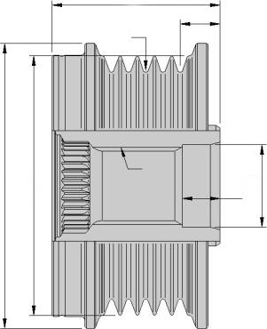 HELLA 9XU 358 038-201 - Piedziņas skriemelis, Ģenerators adetalas.lv