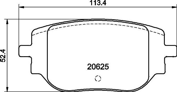 HELLA 8DB 355 044-341 - Bremžu uzliku kompl., Disku bremzes adetalas.lv