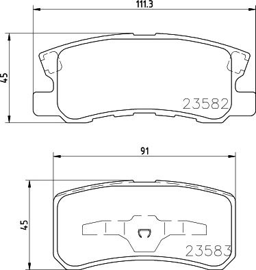 HELLA 8DB 355 045-481 - Bremžu uzliku kompl., Disku bremzes adetalas.lv