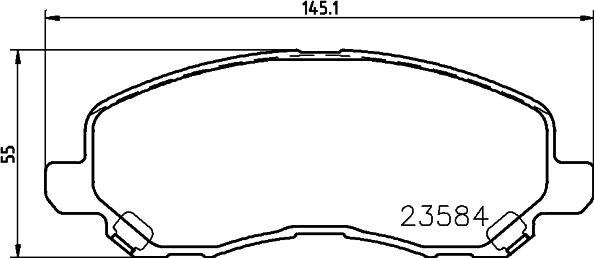 HELLA 8DB 355 045-471 - Bremžu uzliku kompl., Disku bremzes adetalas.lv