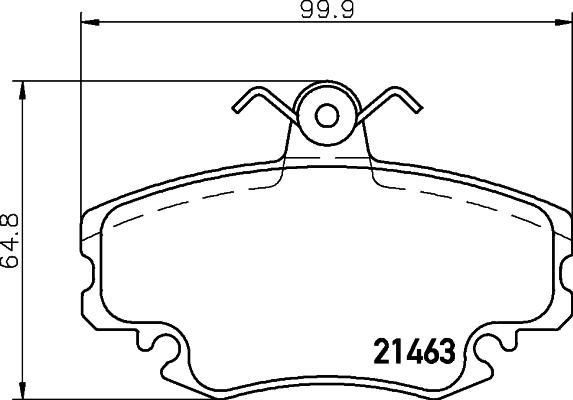 HELLA 8DB 355 045-591 - Bremžu uzliku kompl., Disku bremzes adetalas.lv