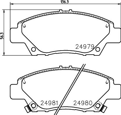 HELLA 8DB 355 045-551 - Bremžu uzliku kompl., Disku bremzes adetalas.lv