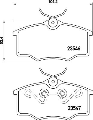 HELLA 8DB 355 045-531 - Bremžu uzliku kompl., Disku bremzes adetalas.lv