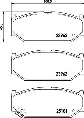 HELLA 8DB 355 045-571 - Bremžu uzliku kompl., Disku bremzes adetalas.lv