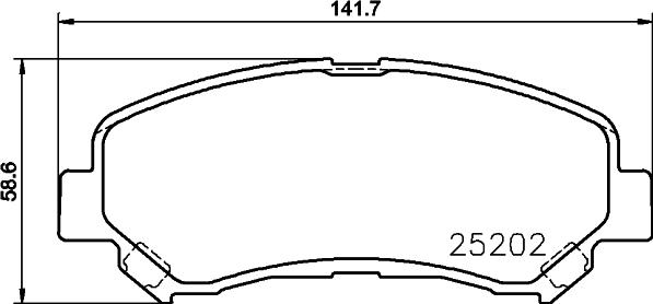 HELLA 8DB 355 045-191 - Bremžu uzliku kompl., Disku bremzes adetalas.lv