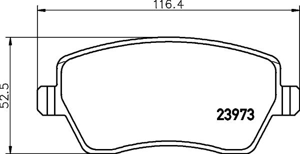 HELLA 8DB 355 045-111 - Bremžu uzliku kompl., Disku bremzes adetalas.lv