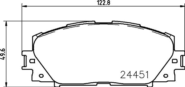 HELLA 8DB 355 045-361 - Bremžu uzliku kompl., Disku bremzes adetalas.lv