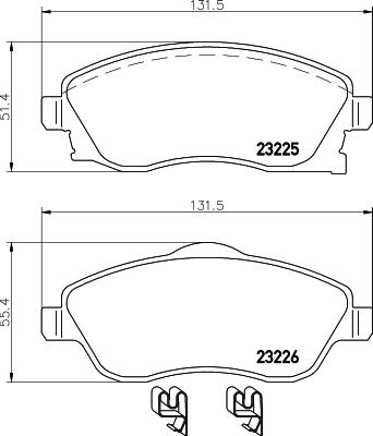 HELLA 8DB 355 045-371 - Bremžu uzliku kompl., Disku bremzes adetalas.lv