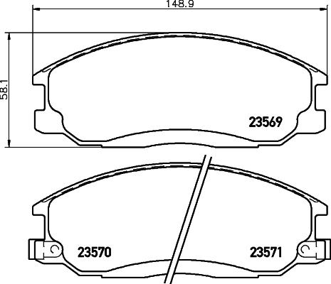 HELLA 8DB 355 009-991 - Bremžu uzliku kompl., Disku bremzes adetalas.lv