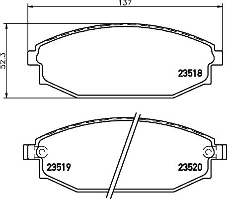 HELLA 8DB 355 009-961 - Bremžu uzliku kompl., Disku bremzes adetalas.lv