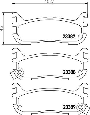 HELLA 8DB 355 009-911 - Bremžu uzliku kompl., Disku bremzes adetalas.lv