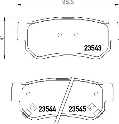 HELLA 8DB 355 009-971 - Bremžu uzliku kompl., Disku bremzes adetalas.lv