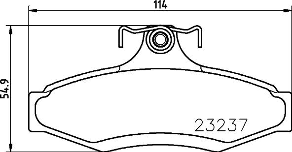 HELLA 8DB 355 009-491 - Bremžu uzliku kompl., Disku bremzes adetalas.lv