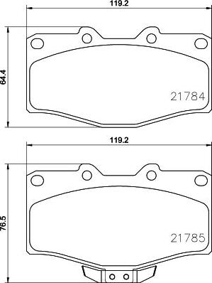 HELLA 8DB 355 009-471 - Bremžu uzliku kompl., Disku bremzes adetalas.lv